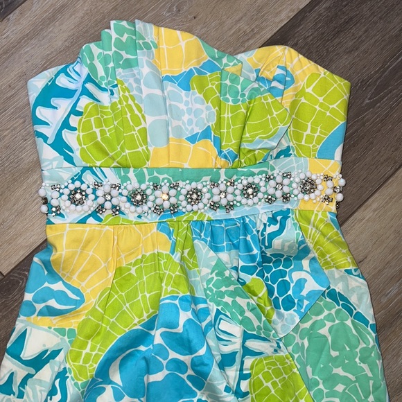 Lilly Pulitzer Crystal Dress in Lagoon Green - Picture 4 of 8